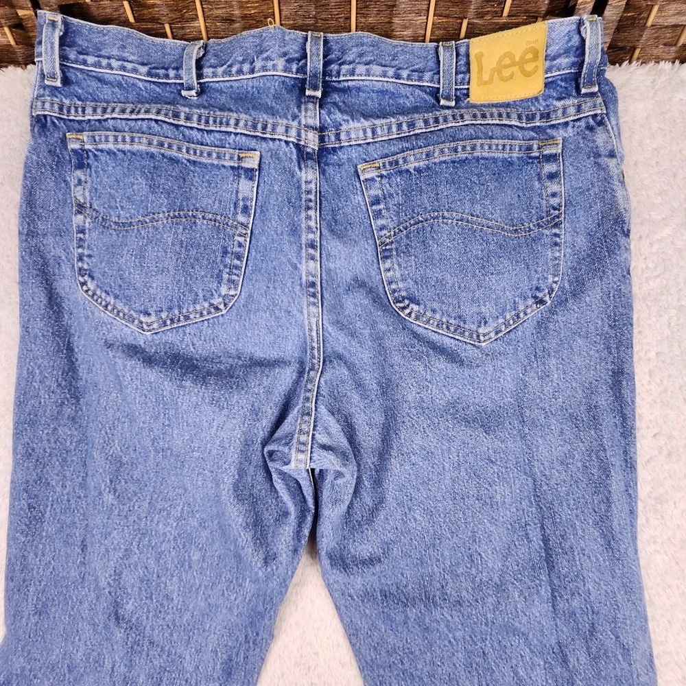 Lee Jeans Mens 40x34 Blue Denim Regular Fit Straight Leg‎ Vintage Made in USA